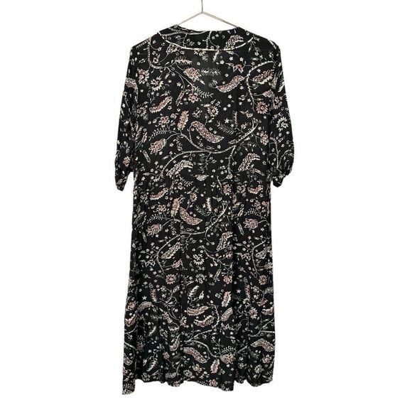 NEW ba&sh Cherry Printed Midi Dress Carbone Size Medium - Picture 5 of 14
